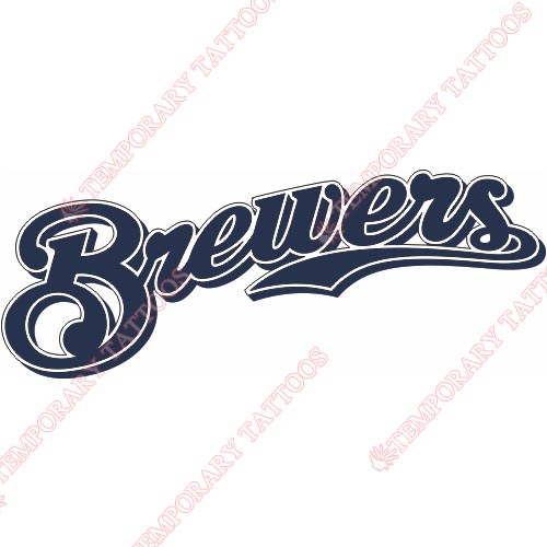 Milwaukee Brewers Customize Temporary Tattoos Stickers NO.1708